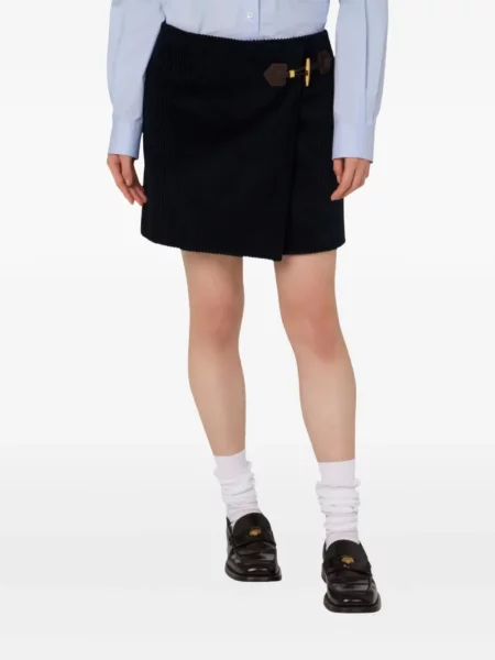 Fusta mini Moschino cu cataramă albastru