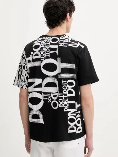 Tričko Desigual MAN MILAN černá