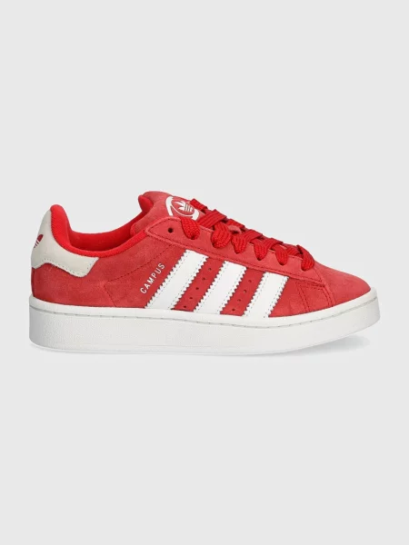 Шкіряні кросівки adidas Originals Campus J червоний