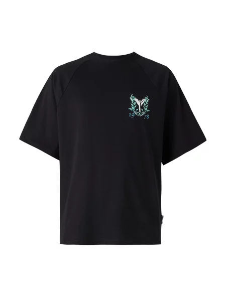 Carlo Colucci Majica Casa Carlo svetlo modra / zelena / rdeča črna