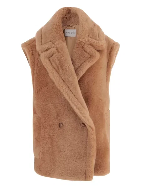 Kamizelka Stand Studio dwurzędowa brązowa