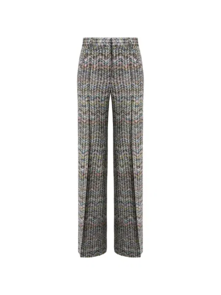Pantaloni Missoni cu paiete tricotate verde