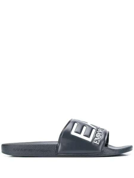 Papuci Ea7 Emporio Armani cu autograf albastru