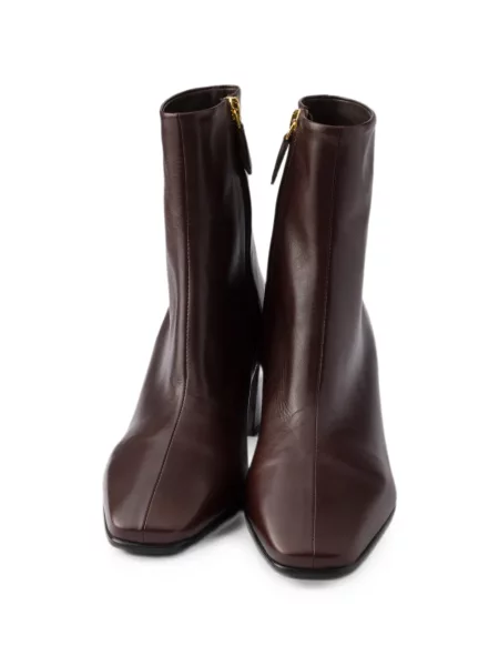 Botine Prada din piele maro