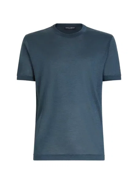 Tricou Dolce & Gabbana de mătase albastru