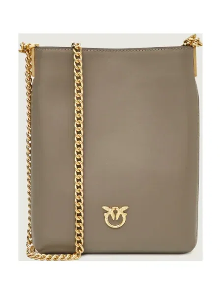 PINKO Geantă Flat Satchel AI PCPL gri