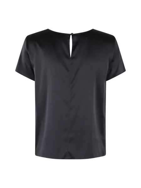 Satynowa bluzka Emporio Armani niebieska