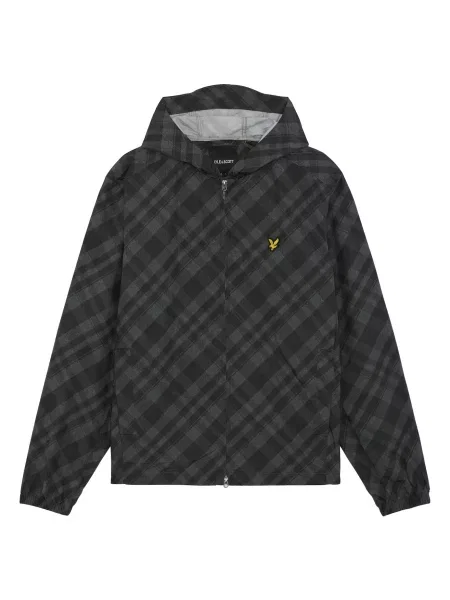 Lyle & Scott Geacă de primăvară-toamnă Tartan gri metalic / gri închis negru