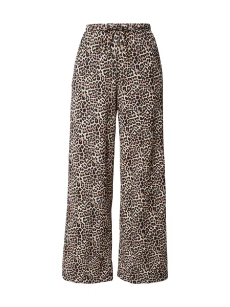 Hailys Pantaloni maro mokka / negru / natural alb