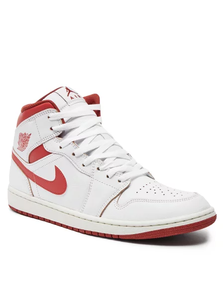 Batai Nike Air Jordan 1 Mid Se White/Lobster/Dune Red/Sail balta