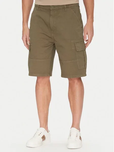 Guess Jeans Šortky z materiálu khaki