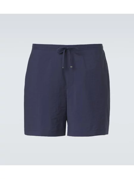 Pantaloni scurți Loewe din poplin albastru