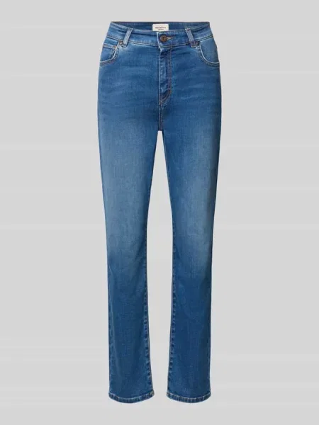 Jeansy o kroju slim fit z mieszanka bawełny model LANA' Weekend Max Mara niebieskie