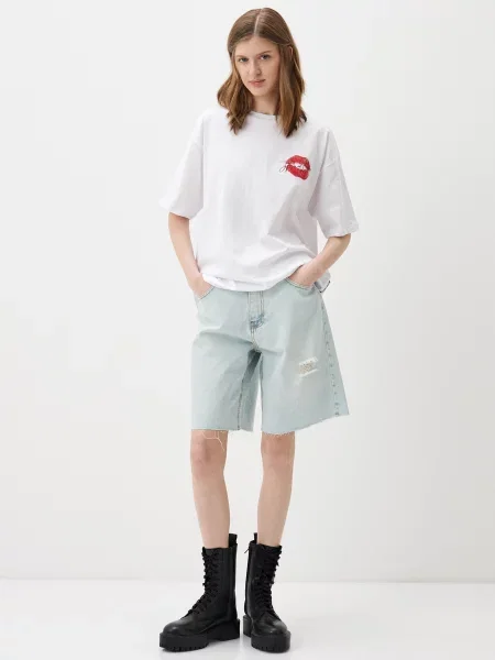 Шорти джинсові Just Before блакитний