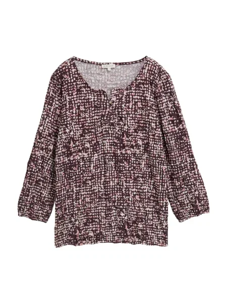 TOM TAILOR Bluza roza / vinsko rdeča bela