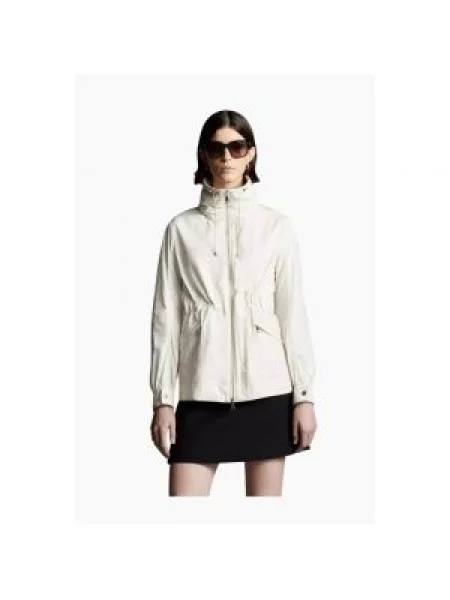 Krótka anorak Moncler beżowa