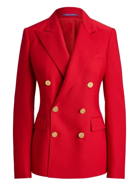 Sacou Ralph Lauren Collection cu două rânduri de nasturi roșu