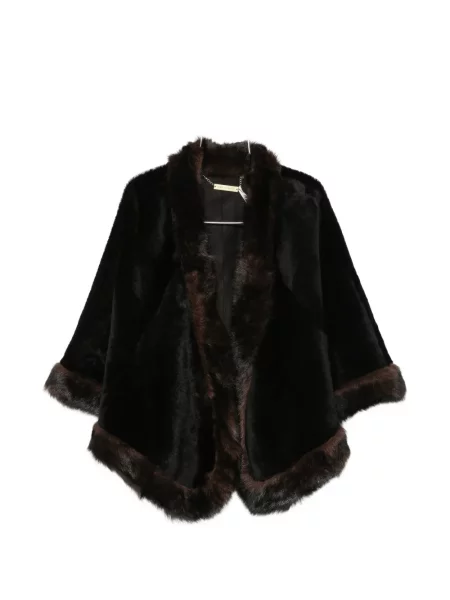Palton Nour Hammour din piele negru