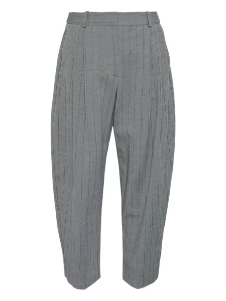 Pantaloni Stella Mccartney cu dungi plisate gri