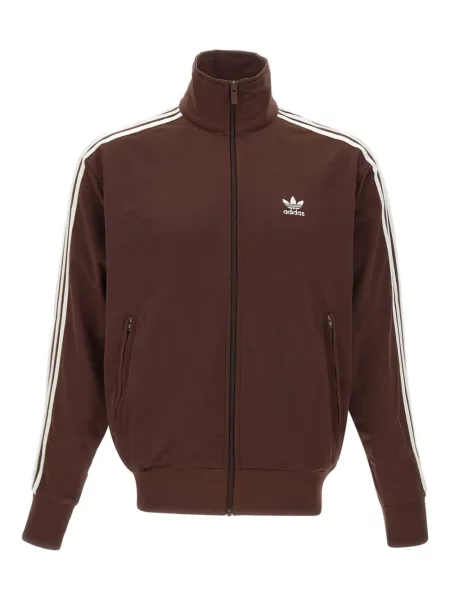 Geacă Adidas cu dungi cu paiete maro
