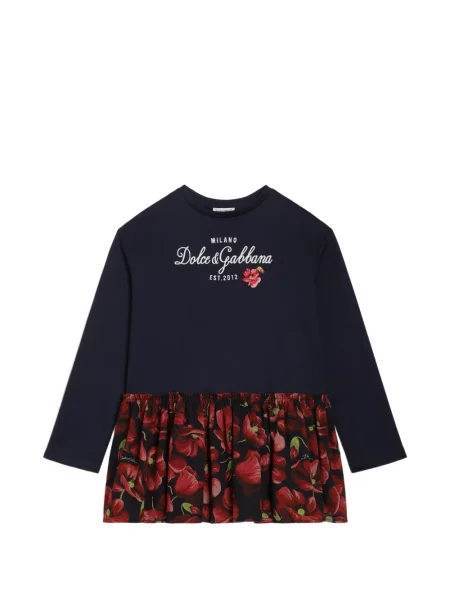 Sukienka dziecięca Dolce And Gabbana niebieska