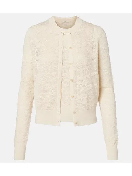 Cardigan Chloé de mătase alb
