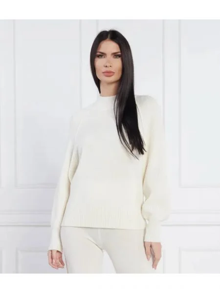 Beatrice B de lână pulover cu adaos de cașmir alb