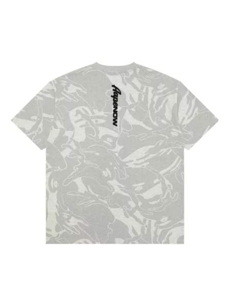 Tricou Aape By A Bathing Ape cu imagine cu model camuflaj gri