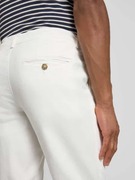 Chinos o kroju slim fit z mieszanki bawełny organicznej model NEW MILES' Selected Homme białe