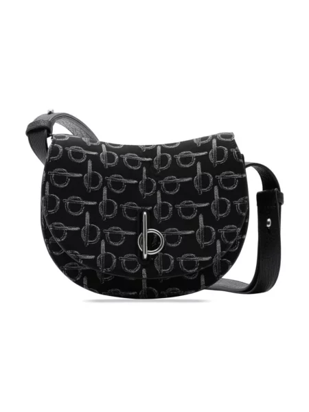 Mała mały torebka skórzana Burberry skórzana czarna