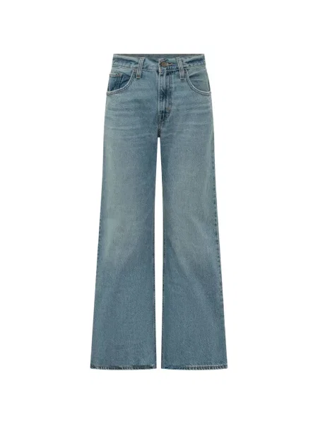 Decupat gulerat blugi Levi's® cu talie înaltă albastru