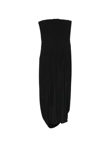 Rochie Ferragamo plisată fără bretele de costum negru