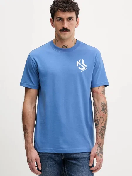 Karl Lagerfeld Jeans t-shirt ανδρικό με μπλε