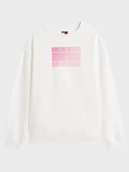 Свитшот Tommy Jeans с градиентом белый