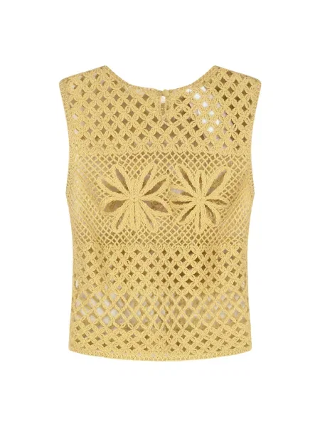 Top Pinko elegancki żółty