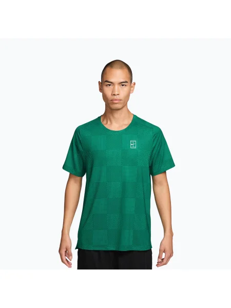 Koszulka tenisowa Nike Court Dri-Fit Advantage Print zielona