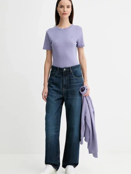 Tommy Hilfiger jeansy high waist granatowe