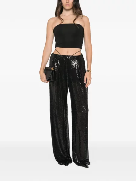 Pantaloni Amazuìn cu paiete negru