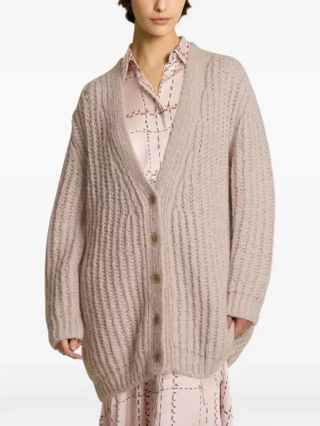 Cardigan Kiton tricotate roz