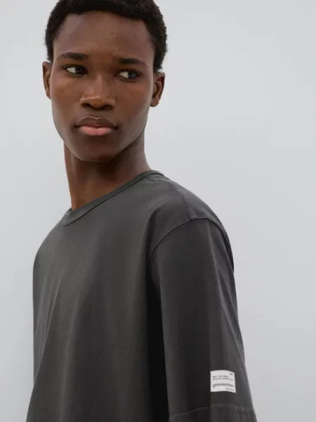 Koszulka z krótkimi rękawami antracytowy Teen L MANGO TEEN