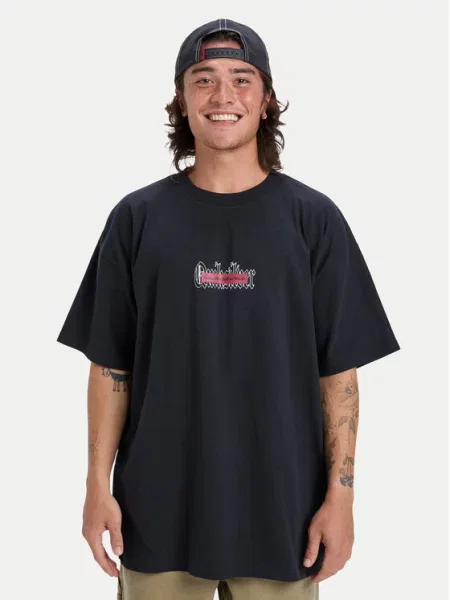 Quiksilver Marškinėliai Mercury Double Up juoda
