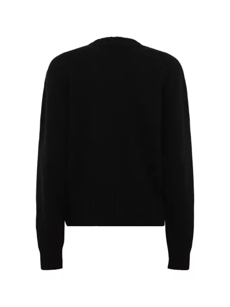 Pulover Laneus cu decolteu rotund negru