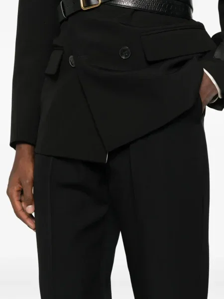 Pantaloni Balmain plisate negru