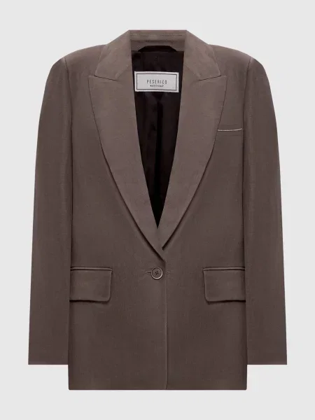 Жакет з льону Peserico коричневий