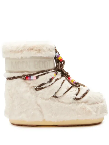 Botine Moon Boot cu mărgele cu blană