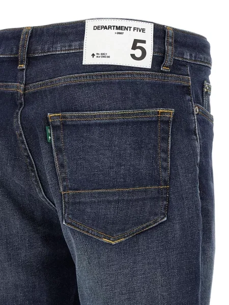 Blugi Department 5 cu strasuri cu 5 buzunare albastru