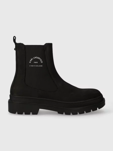 Велурени боти челси Karl Lagerfeld OUTLAND черно