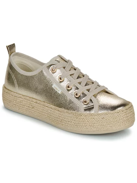 Sneakerși Only cu șireturi din dantelă bej
