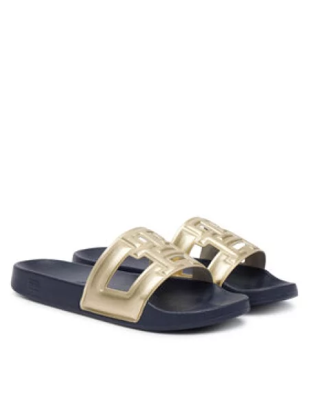 Tommy Hilfiger Natikači Th Pool Slide Zlata