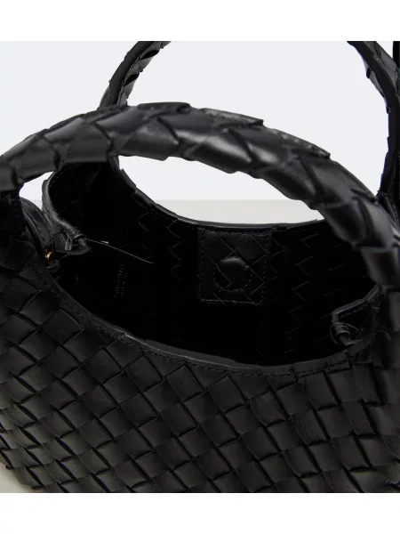 Top Bottega Veneta din piele negru